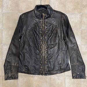 New Big chill Faux Leather Women Jacket Size L